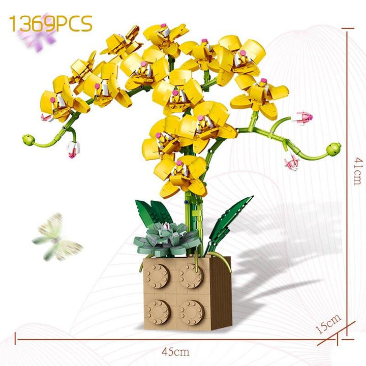 Lisslune | DIY Elegant Blue Phalaenopsis Flower Craft Kit: Create your own impressive home accessory