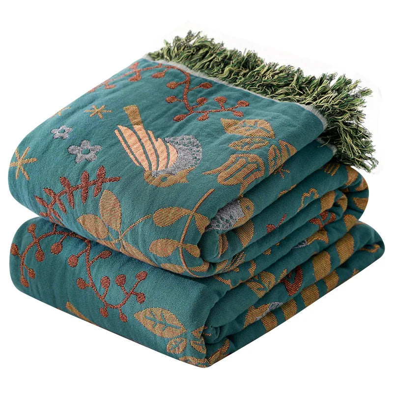 Rynx | Textile City Cotton Gauze Nordic Style Sofa Cover Home Bed Comfortable Blanket Travel Hiking Hotel Throw Quality Bedspread 230x250cm