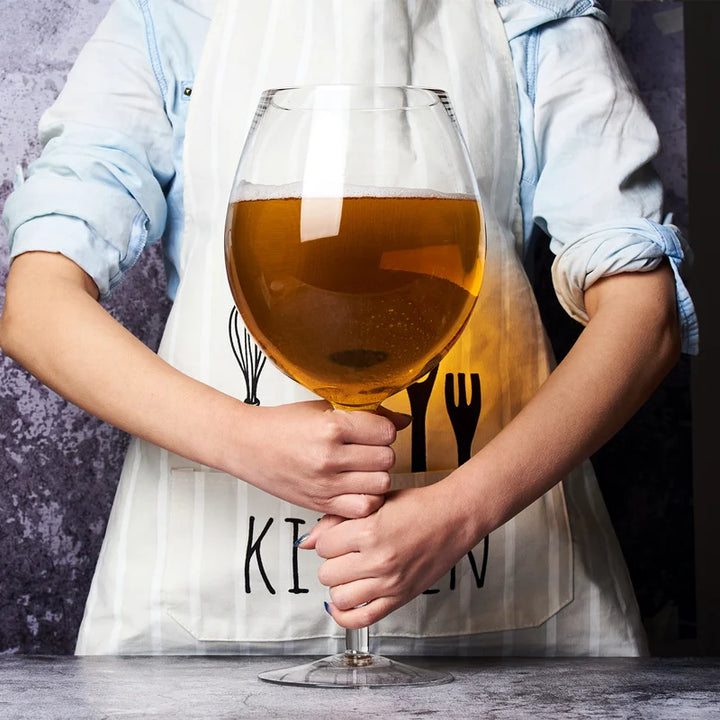 Lisslune | Huge 106 Oz Wine Glass and Beer Mug Combo - 3000ML Extra Large Crystal Glass for Parties, Weddings, and Celebrations