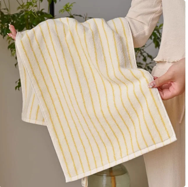 Rynx | Striped Geometric Diamonds Cotton Towels Soft Absorbent Face Towel Combed Long Staple Fiber Kids Hands Towel Adults Bath Household To