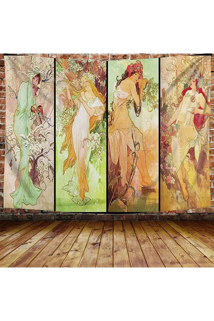 Lisslune | Nouveau Flower Goddess Tapestry