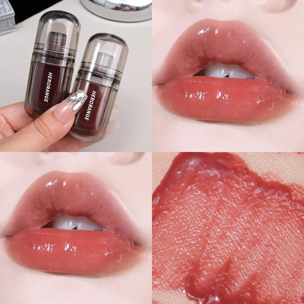 Rynx | Mirror Jelly Glass Lip Gloss Moisturizing, non-sticky Lip Tint Lip Plumper Mirror Water Liquid Lipstick Women Makeup Cosmetics