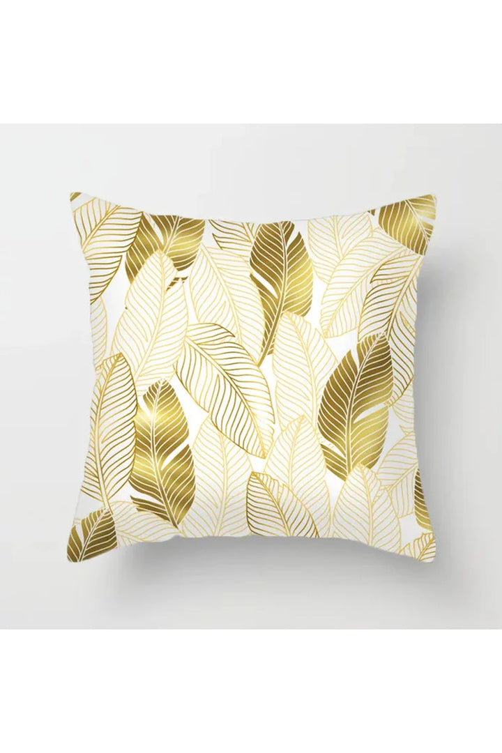 Lisslune | Yellow leaf polyester pillowcase