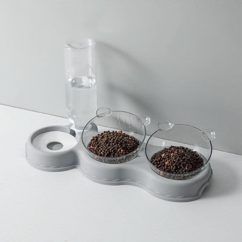 Lisslune | 3-in-1 Feeding Station with Water Dispenser & Elevated Bowl