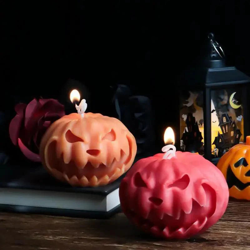 Lisslune | Spooky Pumpkin Silicone Candle Mold - Easy Release Non-Stick Epoxy Resin Molds