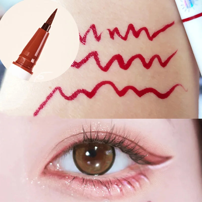 Rynx | Ultra-fine liquid eyeliner pen waterproof long-lasting blue red sweat-proof quick-drying matte eyeliner pen eye makeup cosmetics