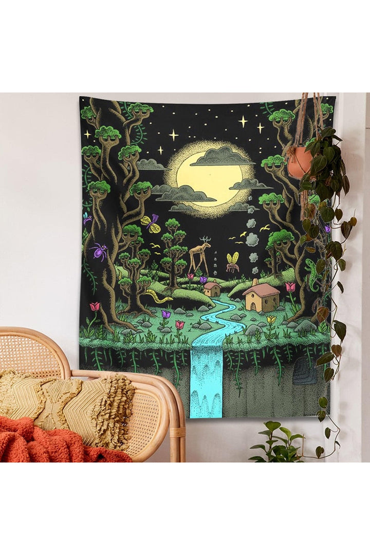 Lisslune | Skull Psychedelic Tapestry