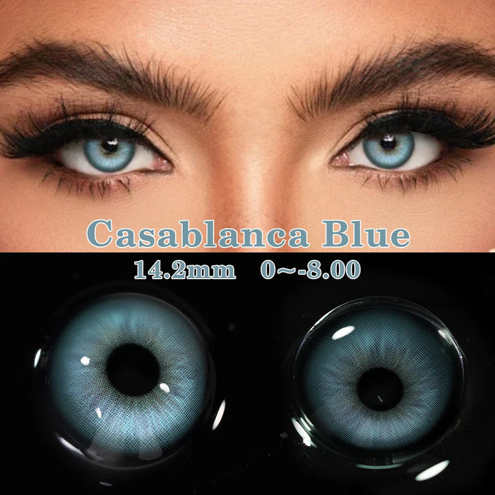 Rynx | New 1 Pair Colored Contact Lenses for Brown Eyes, Fashionable Blue Eye Lenses, Yearly Korean Gray Contact Lenses