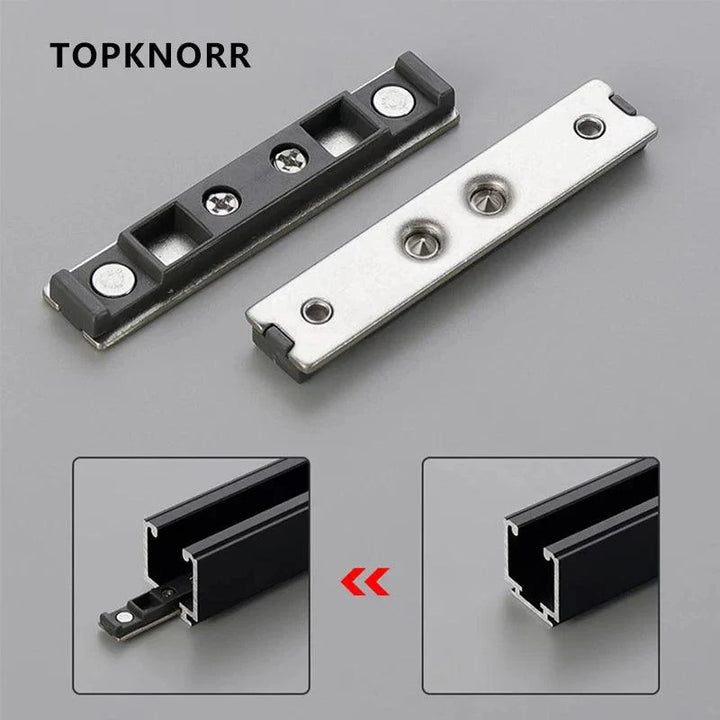 Lisslune | Tranquil Motion Black Elegance Sliding Door System Kit