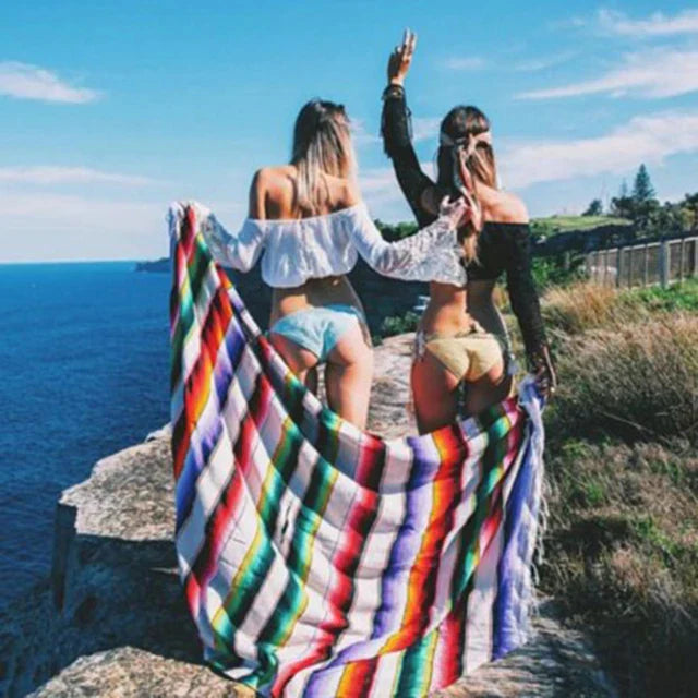 Lisslune | Colorful Mexican Serape Blanket