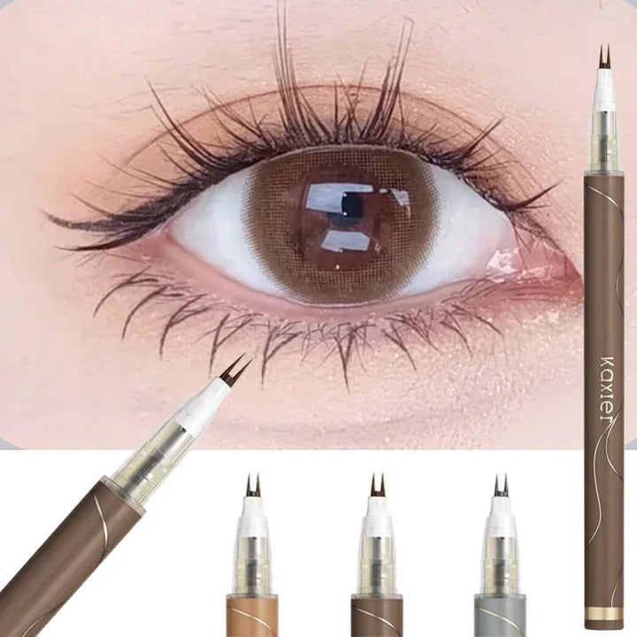 Rynx | Natural Double Fork Tip Under Lash Pen Ultra-thin Liquid Eyeliner Waterproof Lash Brow Eyeliner Pencil Makeup Tools