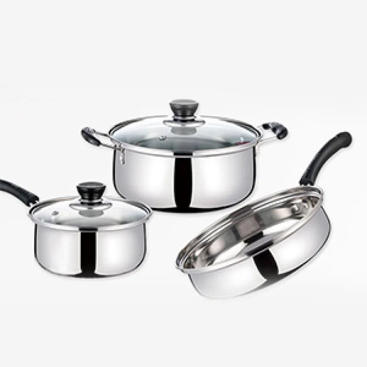 Lisslune | 3 piece cookware set made of stainless steel