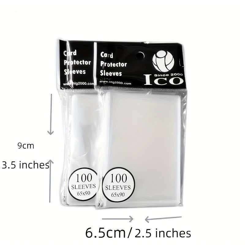 Rynx | 200 pieces (2 packs) 65*90mm card sleeves, card protectors for trading cards, for football star cards board game card sleeves