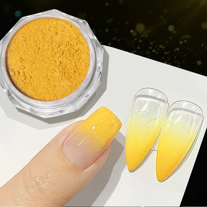 Rynx | Aurora Pearl White Nails Glitter Dust Chrome Gradient Rubbing on Powder Mirror Reflective Magnetic Pigment Nail Art Decorations