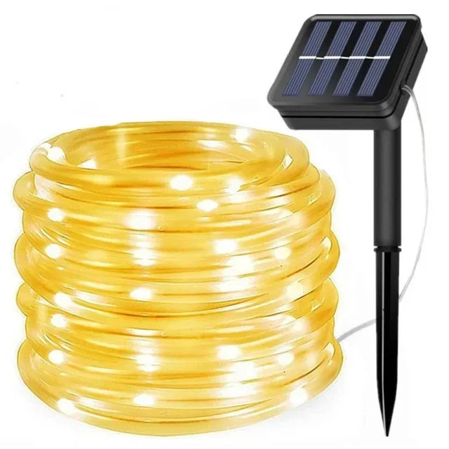 Lisslune | LED Solar String Lights - Outdoor Waterproof Lights for Christmas, Garden, Lawn, Trees, Fence, and Pathway Decor