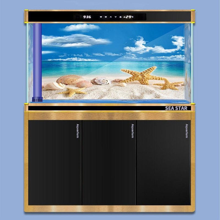 Lisslune | Captivating 3D Underwater Scene Aquarium Sticker Poster for Stunning Tank Makeover