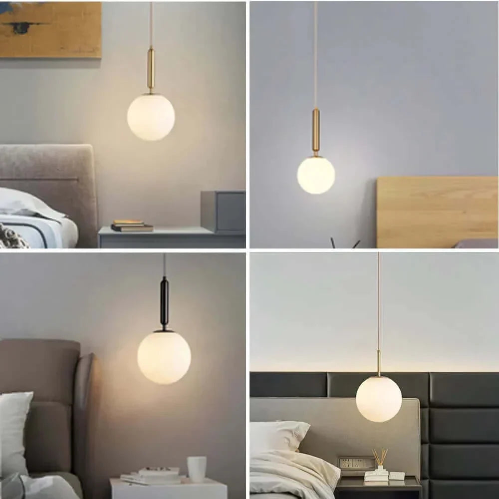 Lisslune | Mid-Century Modern Glass Ball Pendant Light
