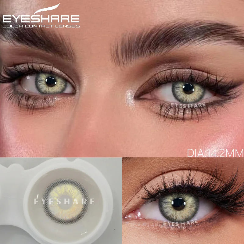 Rynx | 2pcs Colorful Pupils for Eyes Color Contact Lenses Green Eye Color Lenses Blue Eye Contacts High Quality Gray Soft Pupils