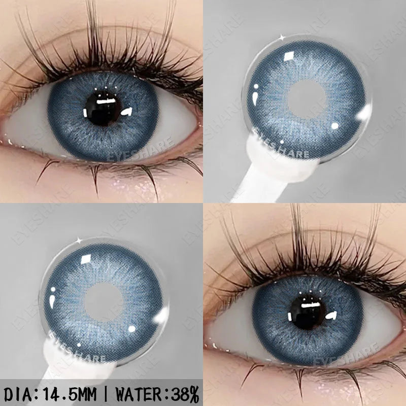 Rynx | Colorful Contact Lenses for Eyes 1 Pair Stylish Blue Eye Lenses Brown Lenses Gray Pupils Annual Cosmetic Green Lenses