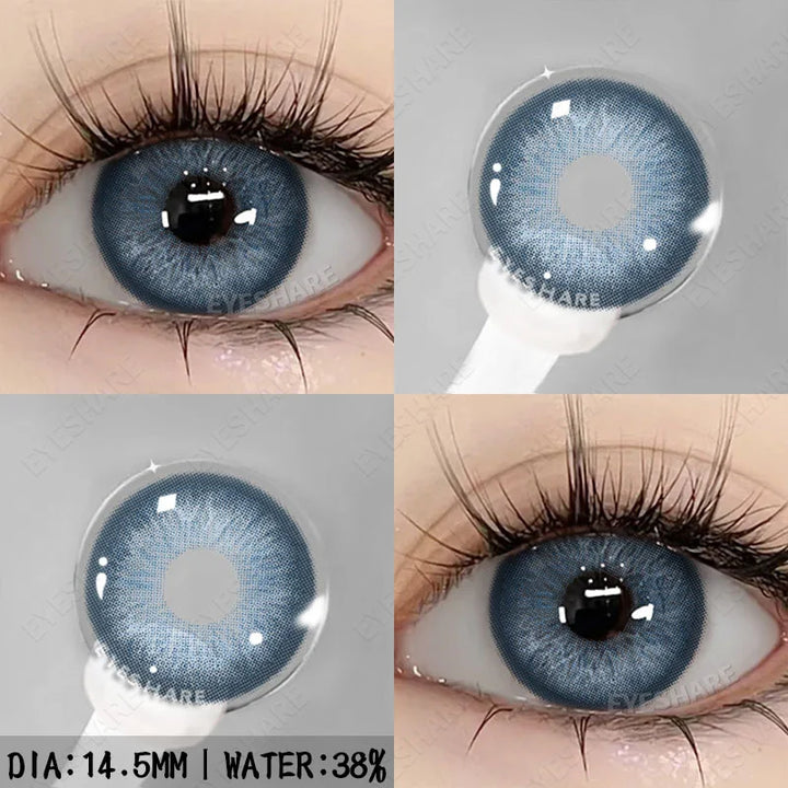 Rynx | Colorful Contact Lenses for Eyes 1 Pair Stylish Blue Eye Lenses Brown Lenses Gray Pupils Annual Cosmetic Green Lenses