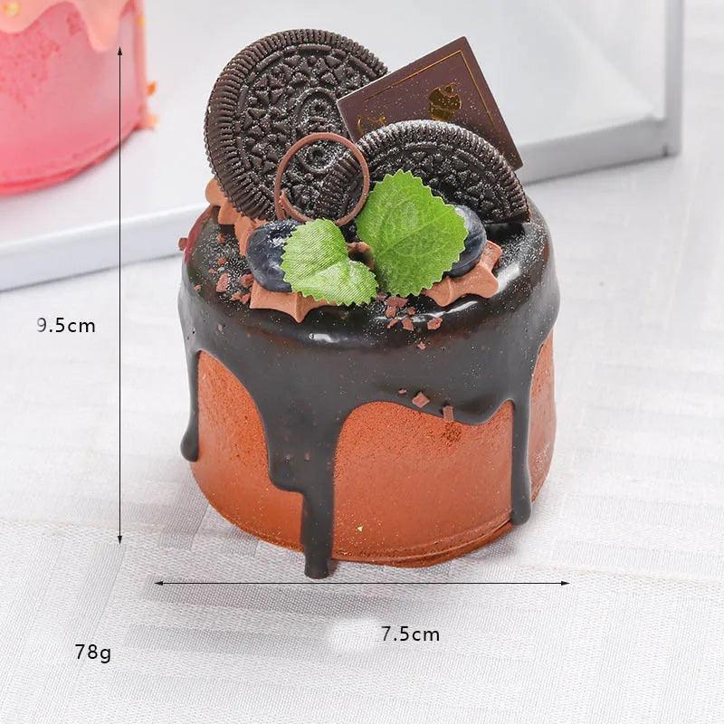 Lisslune | Realistic Synthetic Fruit Cake Model for Home Decor and Photography - 1 pc. FCYY-MIX2