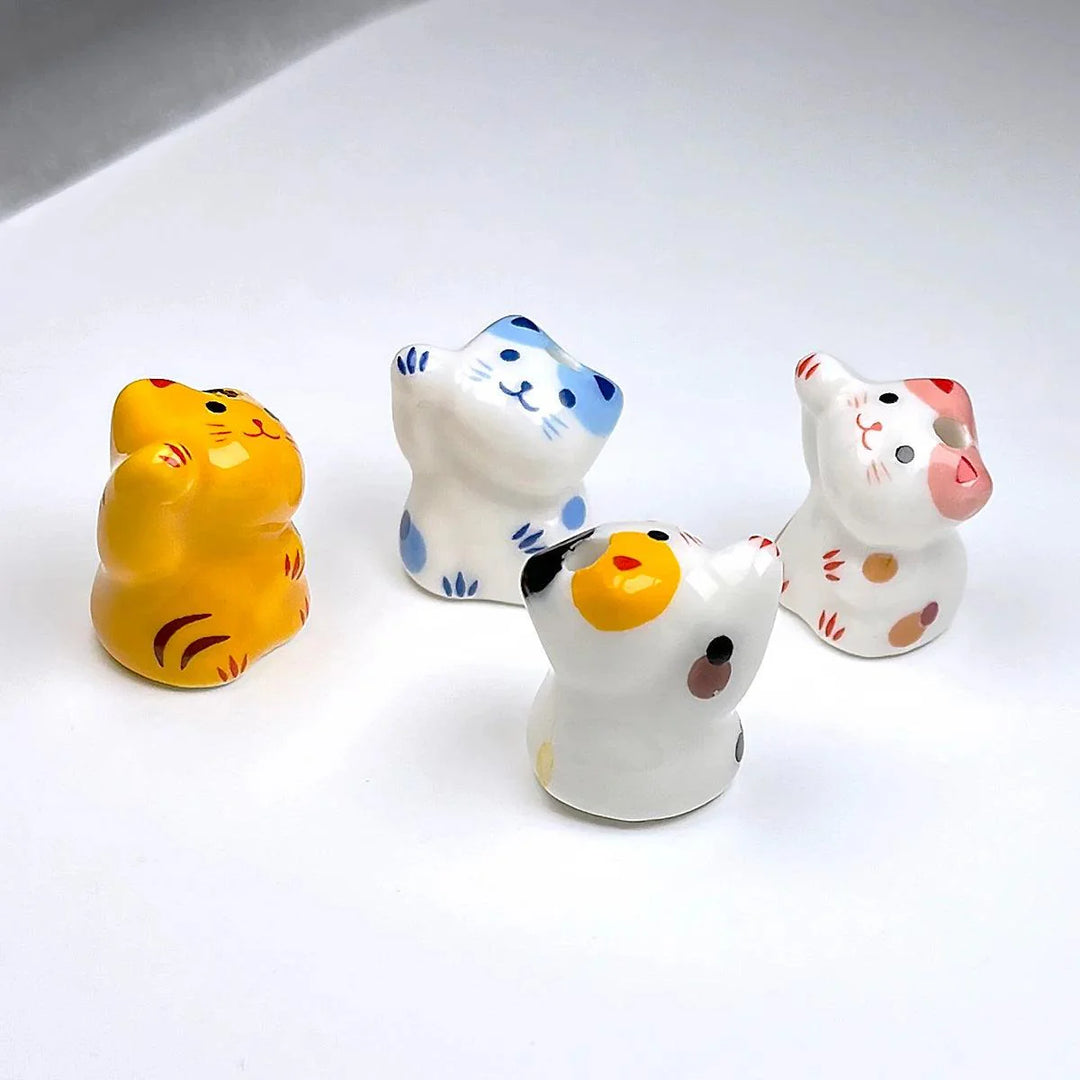 Lisslune | Charming anime-inspired lucky cat ceramic beads for creative jewelry projects - 15x21mm porcelain essentials with vertical hole