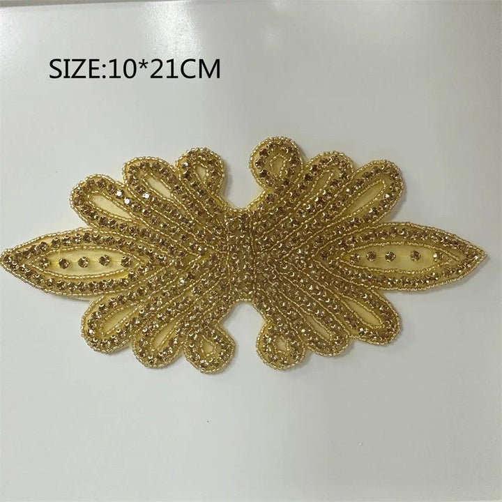 Lisslune | Shining Silver Rhinestone Flower Appliqué: Elegant Fashion Upgrade Accessory