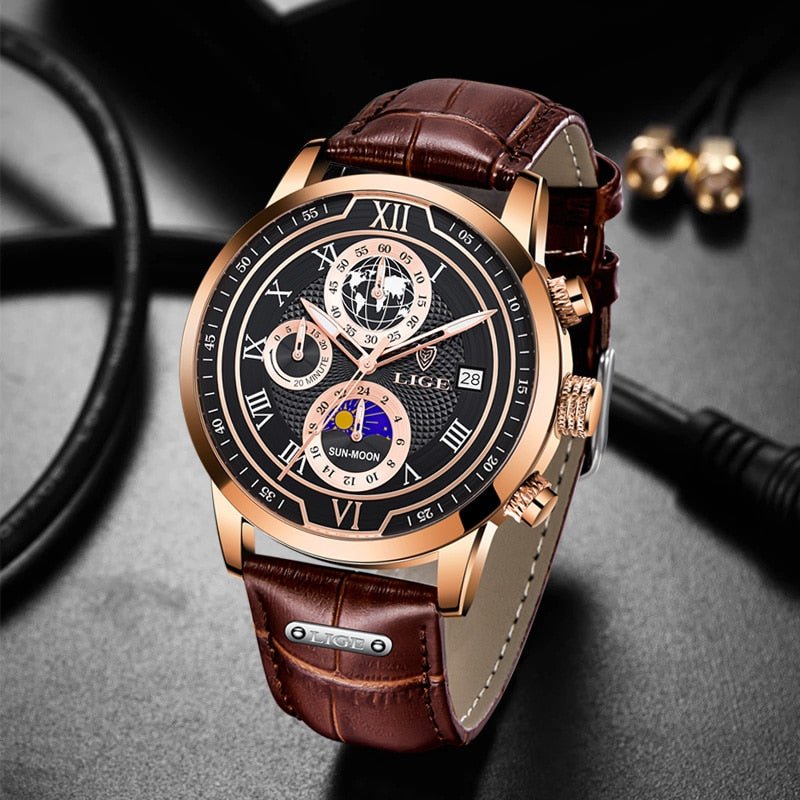 Lisslune | Classic Chronograph Men’s Watch | Stylish & Functional Luxury Wristwatch for Every Occasion