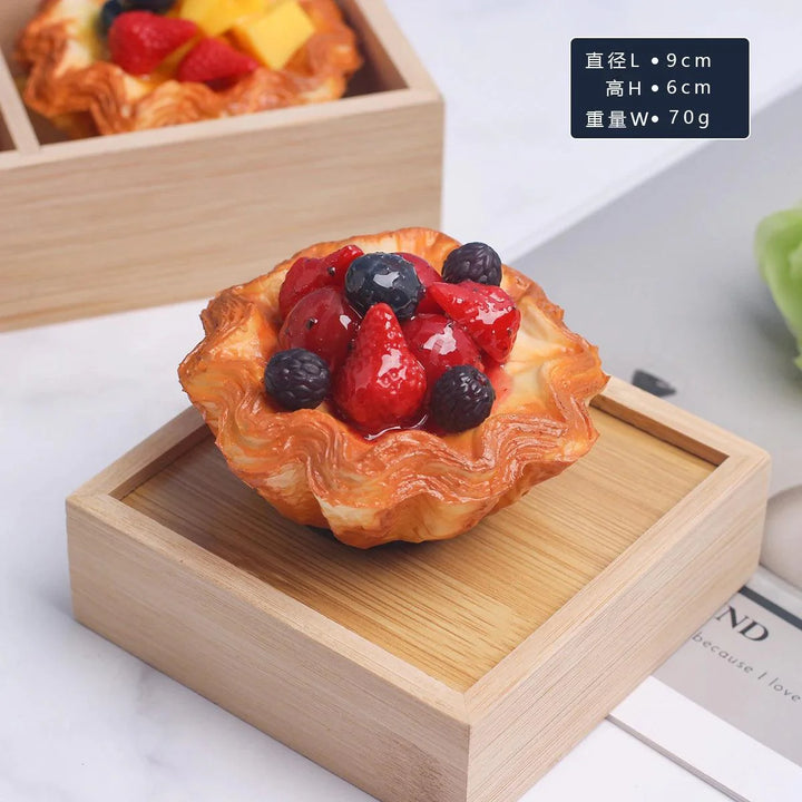 Lisslune | Realistic Synthetic Fruit Cake Model for Home Decor and Photography - 1 pc. FCYY-MIX2