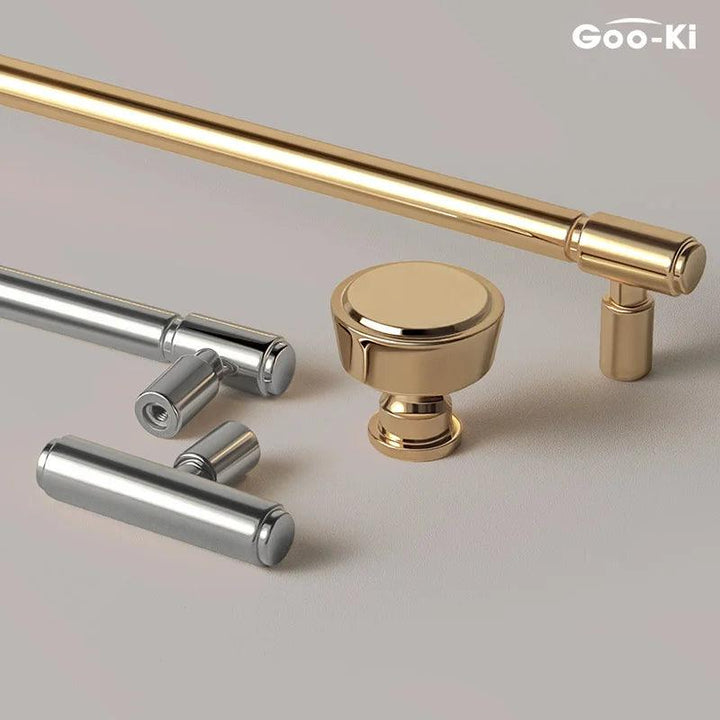 Lisslune | Retro Brass Cabinet Handles - Chic Vintage Pull Handles for Furniture Revitalization