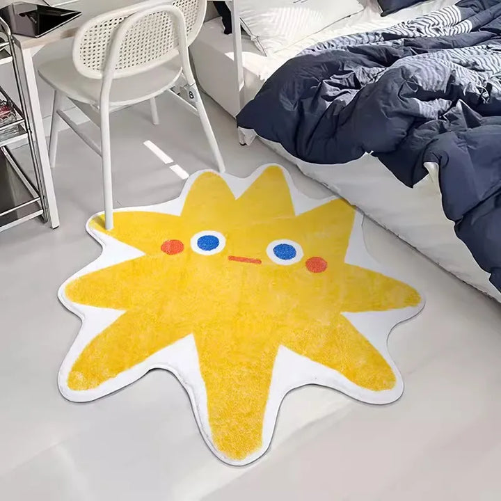 Rynx | Beautiful Print Star Bedroom Rug Cartoon Kids Room Bedside Mat Soft Living Room Carpet Floor Pad Kawaii Home Kids Room Decor
