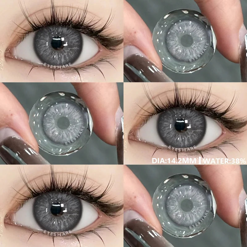 Rynx | 1 Pair of New Color Contact Lenses for Eyes Naturally Blue Eye Lenses Purple Lenses Gray Eye Contacts Brown Eye Lens Yearly