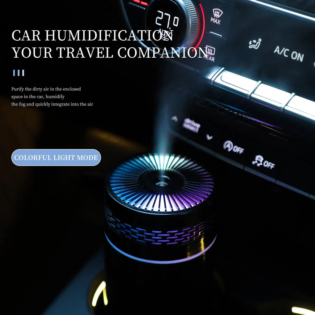 Lisslune | 250ML Portable Car Humidifier - USB LED Essential Oil Diffuser