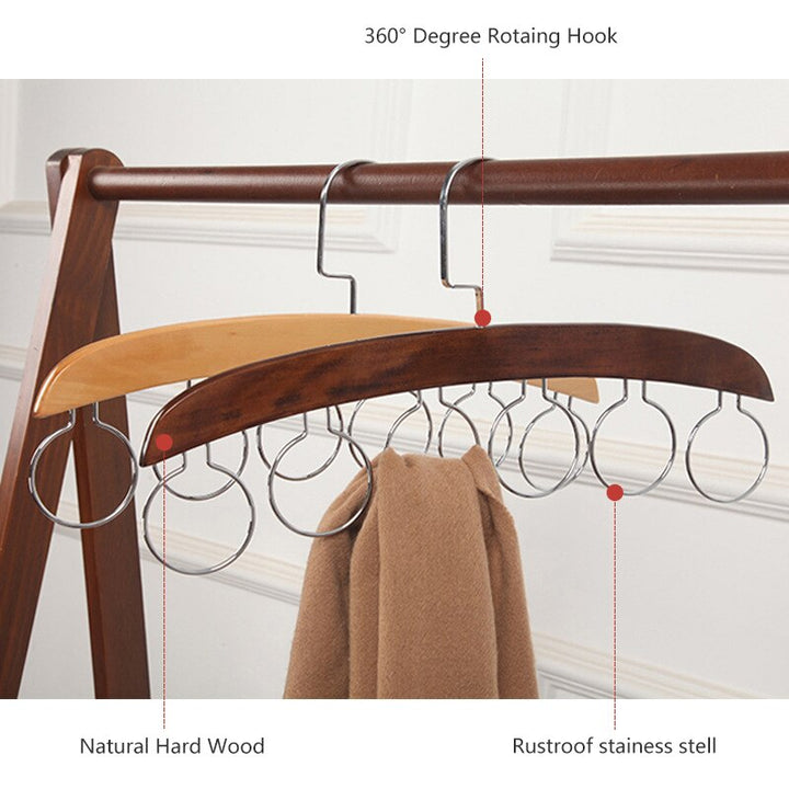 Lisslune | Wooden Space Saving Multi Organizer Hanger