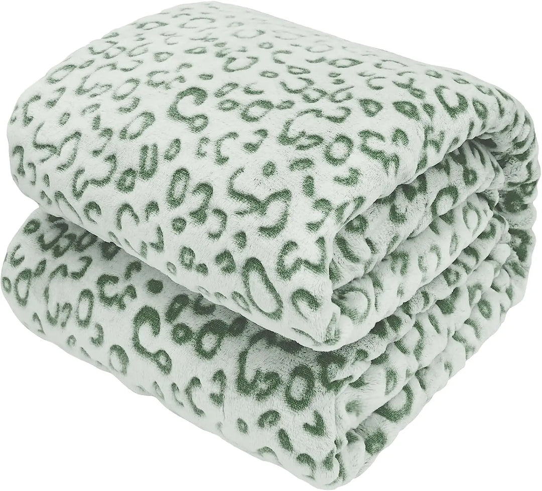Lisslune | Leopard pattern fleece blanket