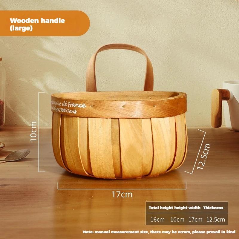 Lisslune | Charming Bamboo Wall Basket for Storing Spring Onions, Ginger, and Garlic