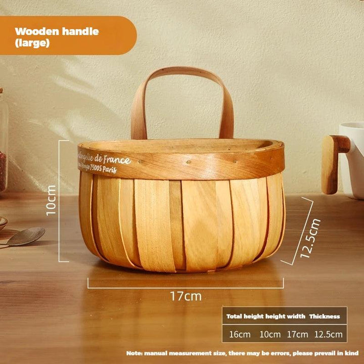 Lisslune | Charming Bamboo Wall Basket for Storing Spring Onions, Ginger, and Garlic