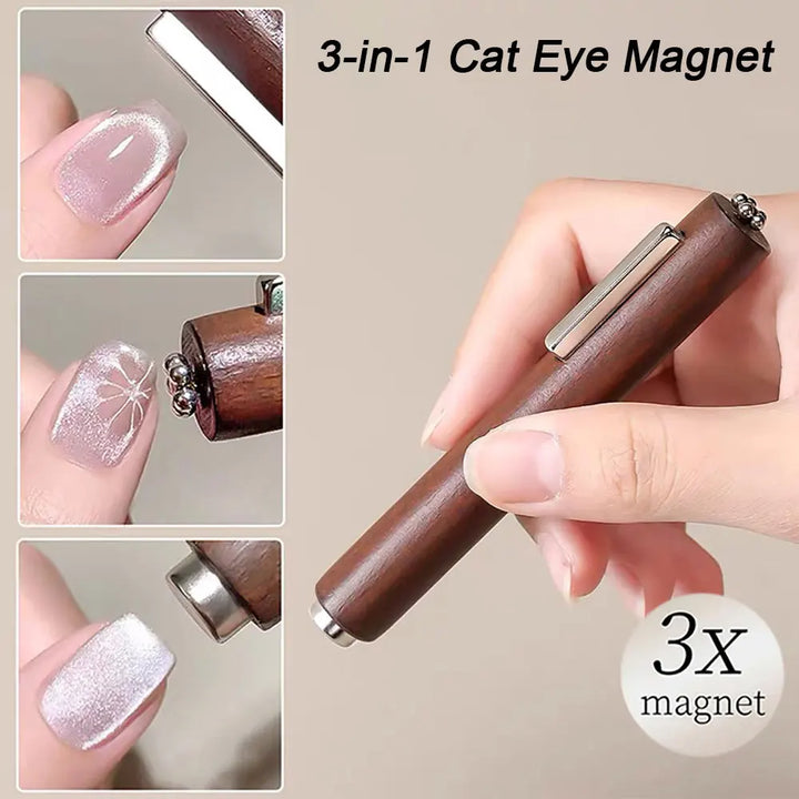 Rynx | Super Strong Thick Strip Magnet Cat Eyes Magnet for Nail Gel Polish 3D Line Strip Effect French Multi-Function Magnet Pen Tools