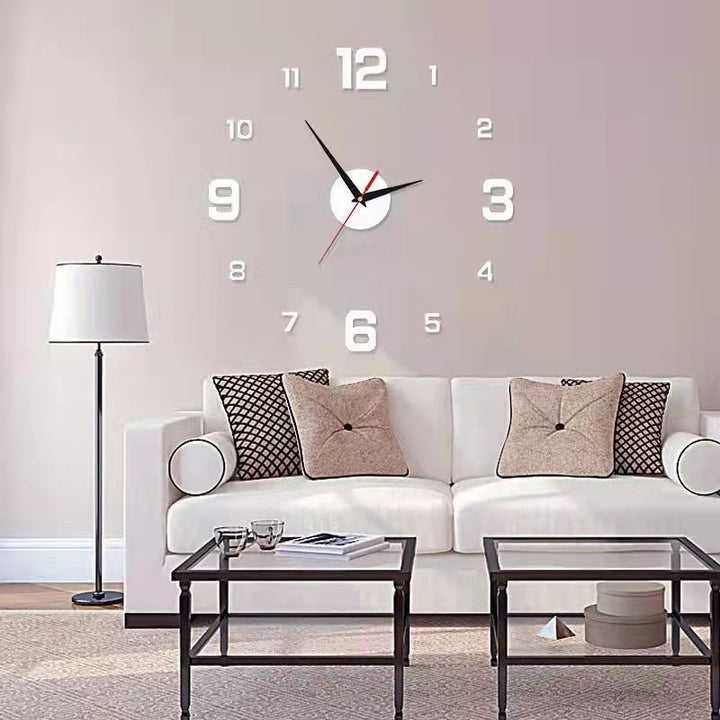 Lisslune | Frameless 3D Wall Clock + Number Wall Stickers