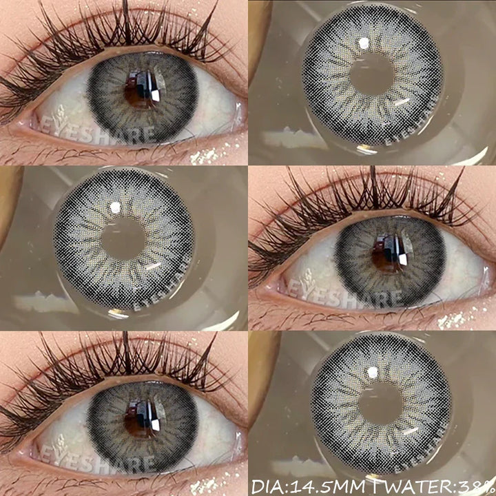 Rynx | Colored Contact Lenses for Eyes Gray Pupil Lens Fashion Blue Eye Contacts Green Lenses Brown Lenses Yearly 2 Pieces/Pair