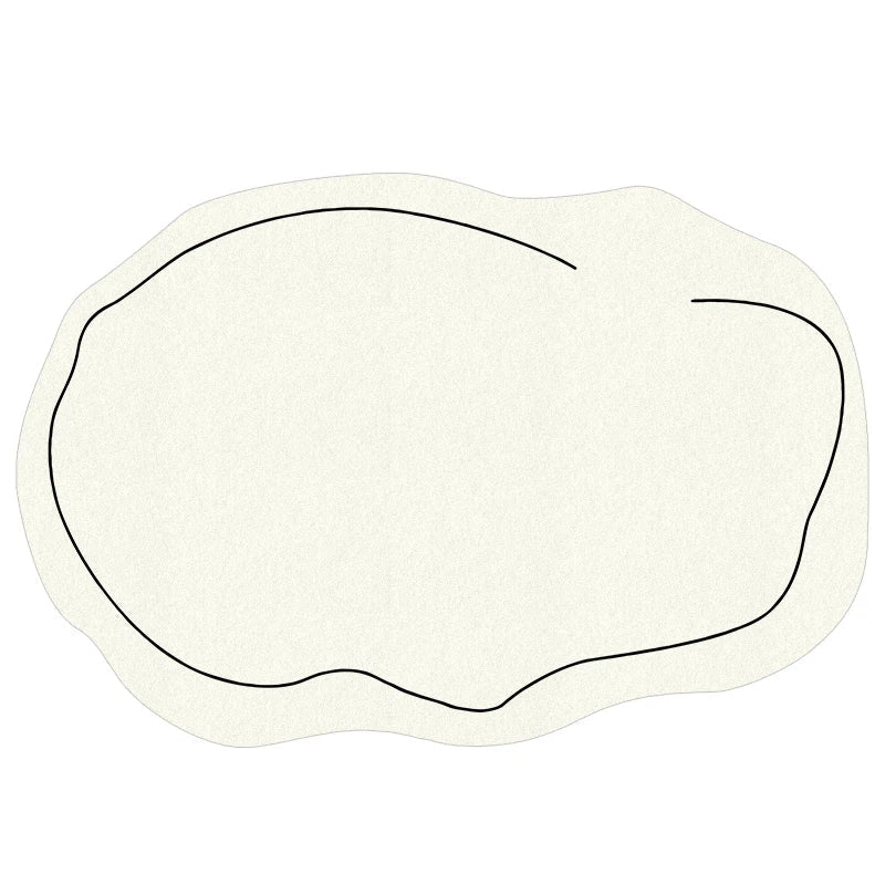 Rynx | Fashion irregular nightstand bedroom rug modern line art fluffy soft living room rugs rugs room tapis 러그 tapete ковер