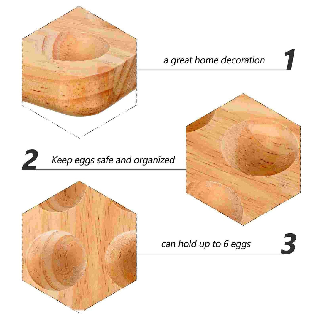 Lisslune | Charming rustic wood egg organizer for kitchen and fridge storage