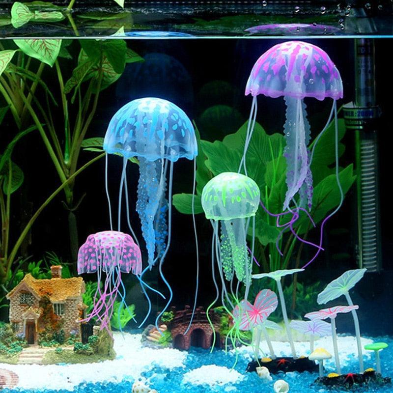 Lisslune | Glowing Jellyfish Aquarium Decoration for Charming Underwater Decoration