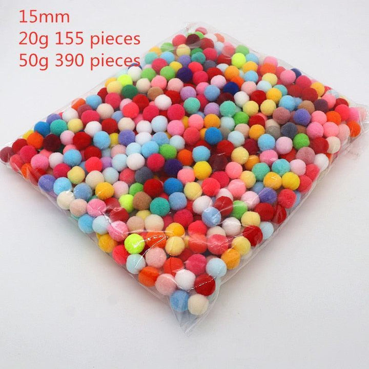 Lisslune | Colorful Spandex Pompom Craft Kit for Creative Projects