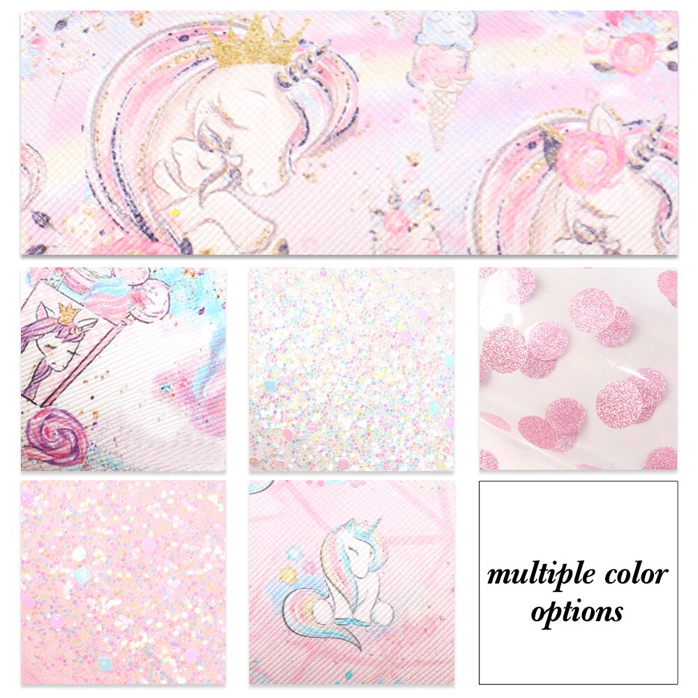 Lisslune | Elegant Pink Lychee Glitter Artificial Leather Craft Sheets for Stunning DIY Projects