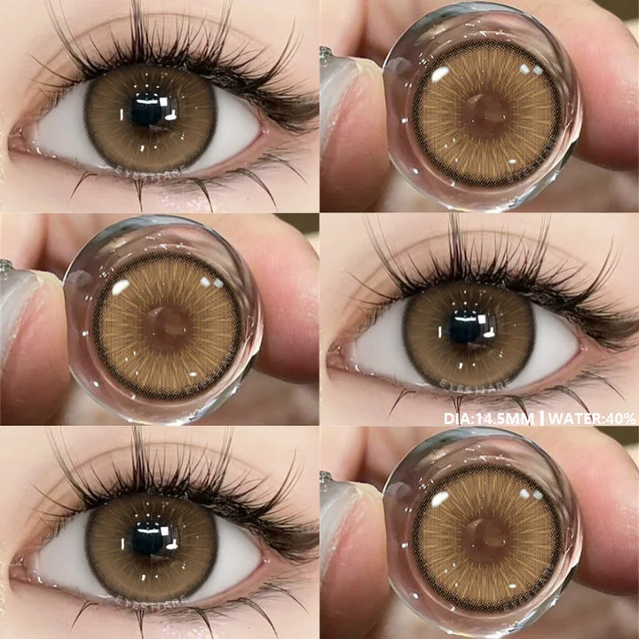 Rynx | 1 Pair of New Color Contact Lenses for Eyes Naturally Blue Eye Lenses Purple Lenses Gray Eye Contacts Brown Eye Lens Yearly