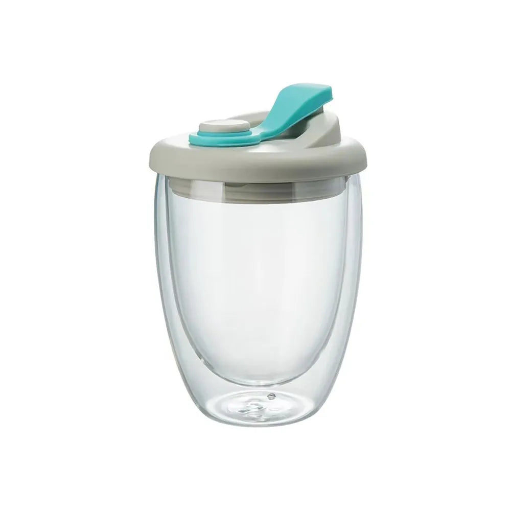 Skorter | Leak-Proof Double Wall Glass Transparent Mug