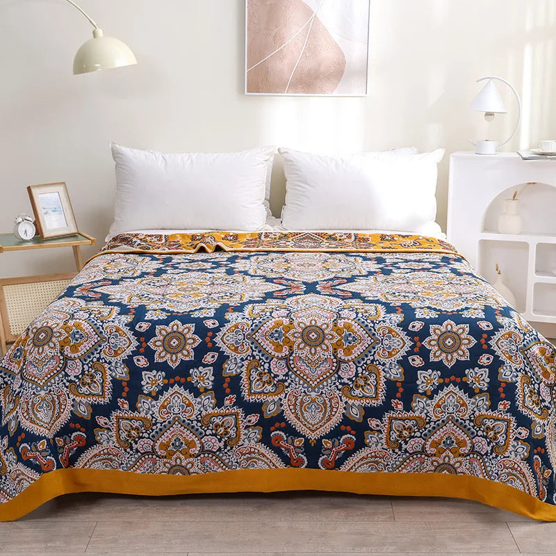 Lisslune | BohemiaCotton – Soft & Cooling 100% Cotton Blanket
