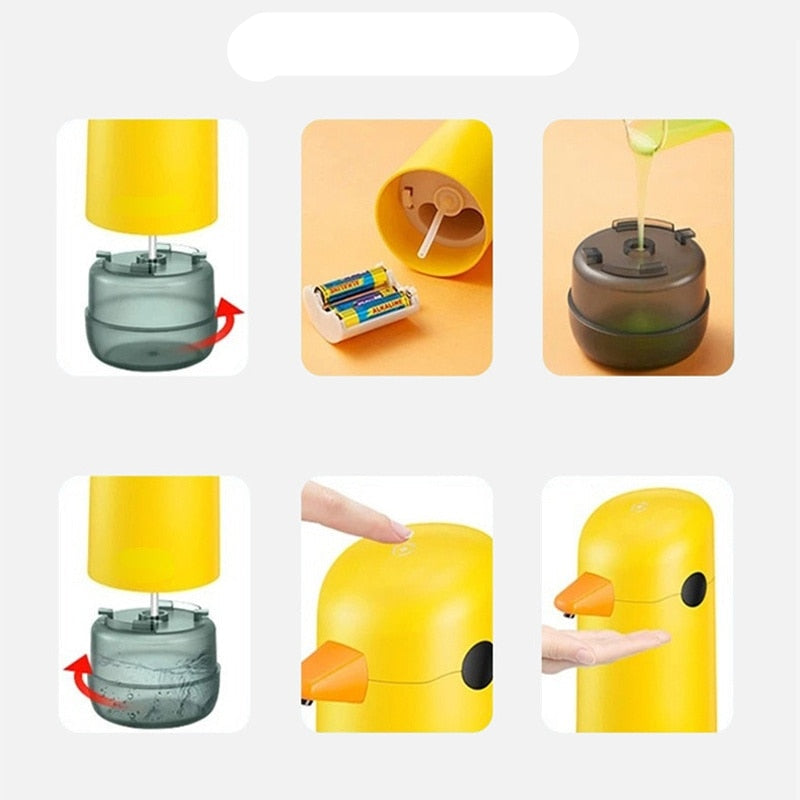 Lisslune | DuckFoam Sweet Duck and Soap Dispenser – Refillable and Decorative