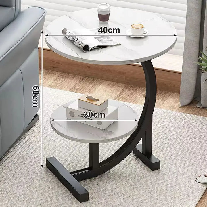 Lisslune | CasaLune Luxury Two-Tier Portable Side Table – Compact, Modern & Functional Design